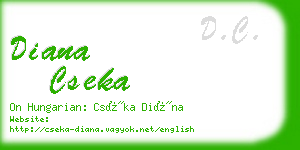 diana cseka business card